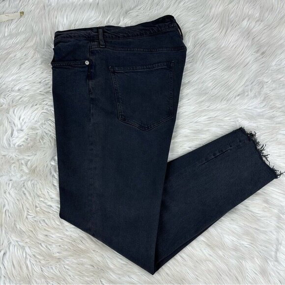 Agolde Women's Black Toni Mid-Rise Skinny Raw‎ Hem Designer Jeans W32-34/L27 - Picture 3 of 12